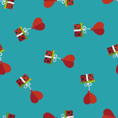 Düğün hediye düz simgesi, eps10 Dikişsiz desen arka plan