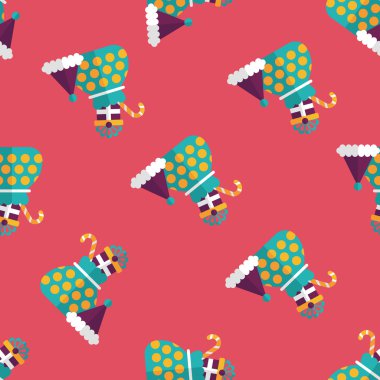 Noel hediye düz simgesi, eps10 Dikişsiz desen arka plan
