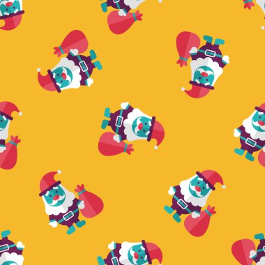 Noel Baba düz simgesi, eps10 Dikişsiz desen arka plan