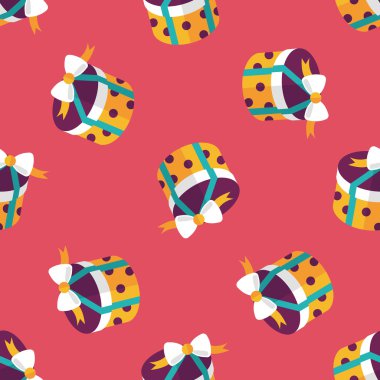 Hediye düz simgesi, eps10 Dikişsiz desen arka plan