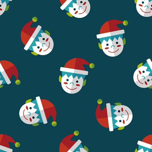 Icône plate garçon de Noël, fond de motif sans couture eps10 — Image vectorielle