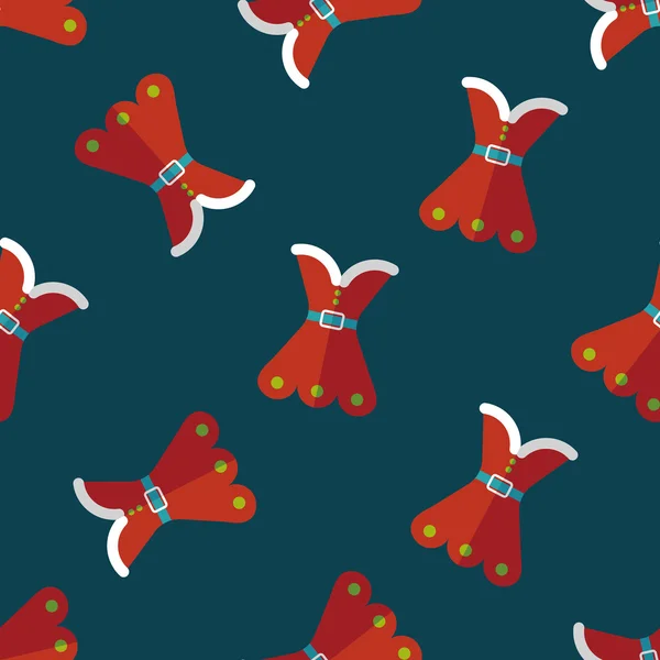 Robe de Noël icône plate, eps10 fond de motif sans couture — Image vectorielle