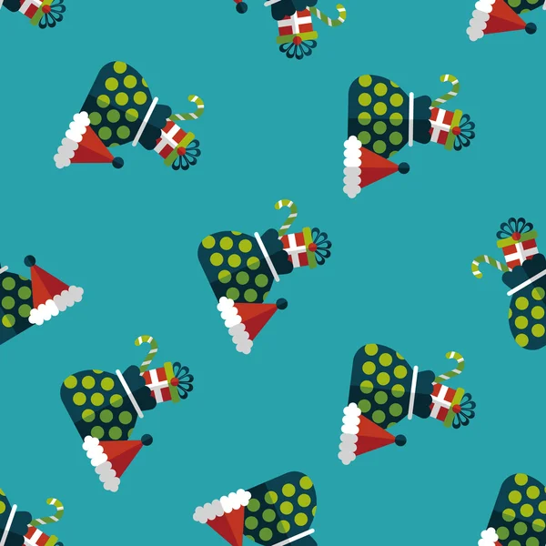 Weihnachtsgeschenk flache Ikone, eps10 nahtlose Muster Hintergrund — Stockvektor