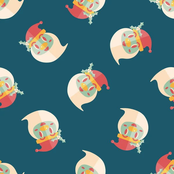 Ref. Santa Claus flat icon, eps10 seamless pattern background — стоковый вектор