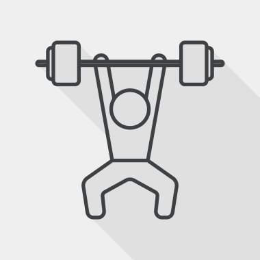 Halter düz simgesi ile uzun gölge, satırı simgesi