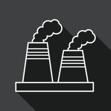 Çevre koruma kavramı düz simgesi uzun gölge, eps1, satırı simgesi