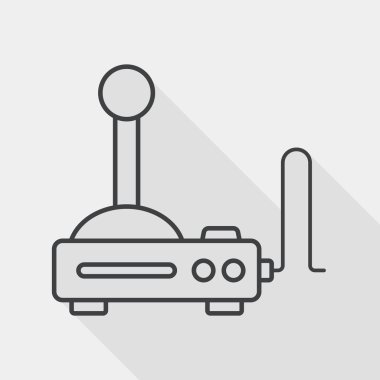 Joystick uzun gölge, satırı simgesi ile düz simgesi