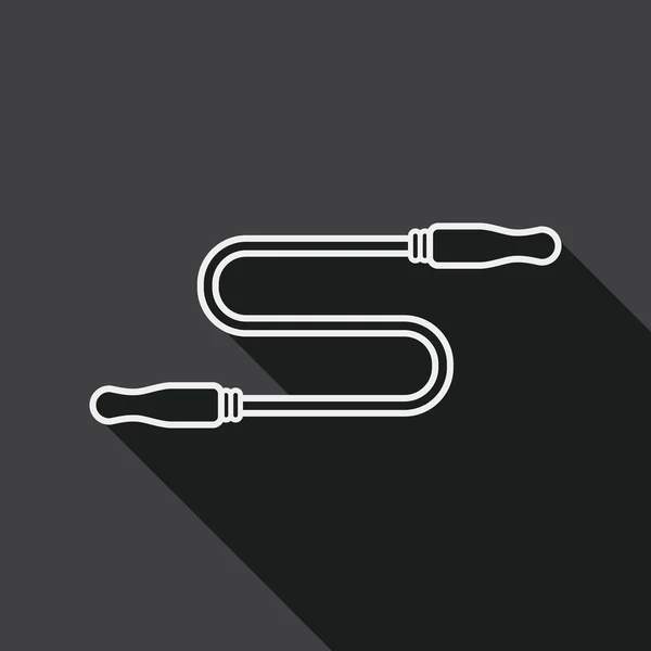 Skipping rope flat icon with long shadow, line icon — Stockový vektor