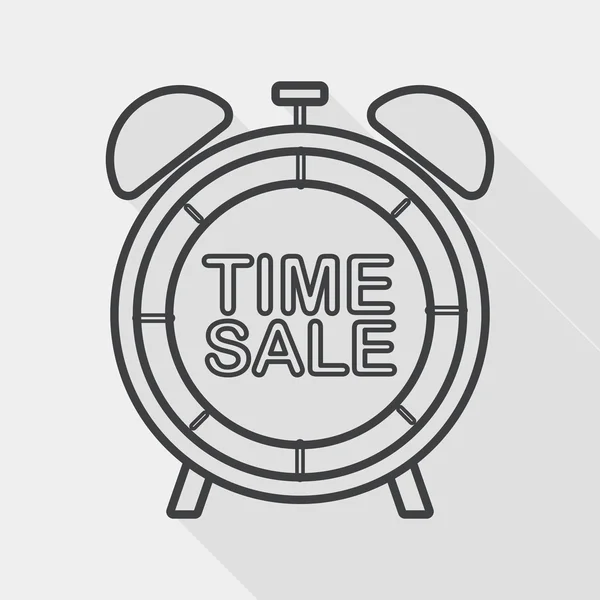 Shopping limit sale flat icon with long shadow, line icon — Wektor stockowy