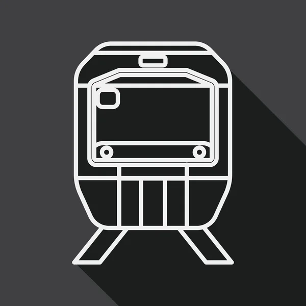 Transportation subway flat icon with long shadow, line icon — Διανυσματικό Αρχείο