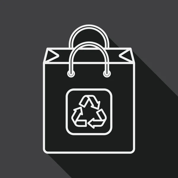 Icono plano de concepto de protección ambiental con sombra larga, eps1, icono de línea — Vector de stock