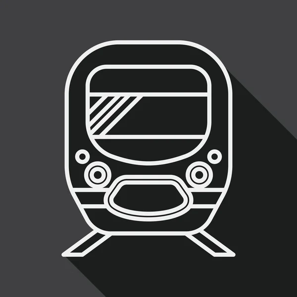 Transportation subway flat icon with long shadow, line icon — Stock vektor