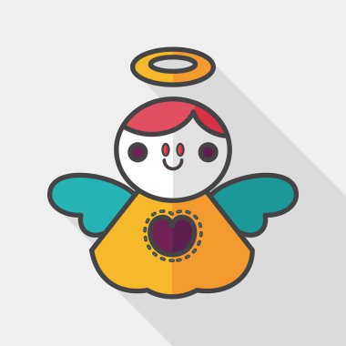 Angel uzun gölge, eps 10 düz simgesi