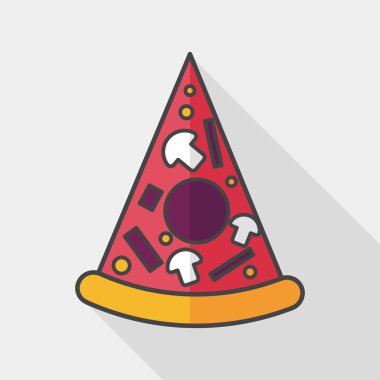 Uzun Gölge, eps10 pizza düz simgesi