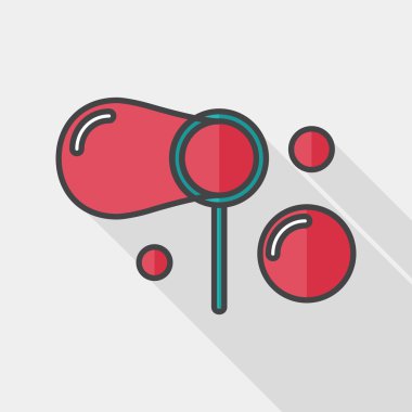 Uzun Gölge, eps10 ile baloncuklar düz simgesi