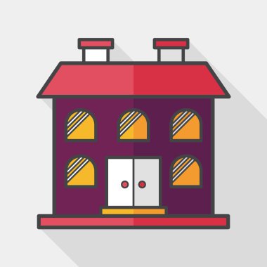 Bina uzun gölge, eps10 düz simgesiyle