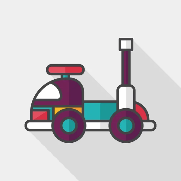 Speelgoed auto platte pictogram met lange schaduw, eps10 — Stockvector