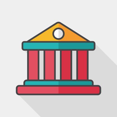 Bina uzun gölge, eps10 düz simgesiyle