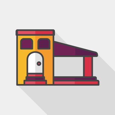 Bina uzun gölge, eps10 düz simgesiyle