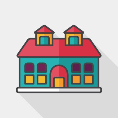 Bina uzun gölge, eps10 düz simgesiyle