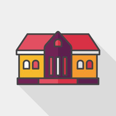 Bina uzun gölge, eps10 düz simgesiyle