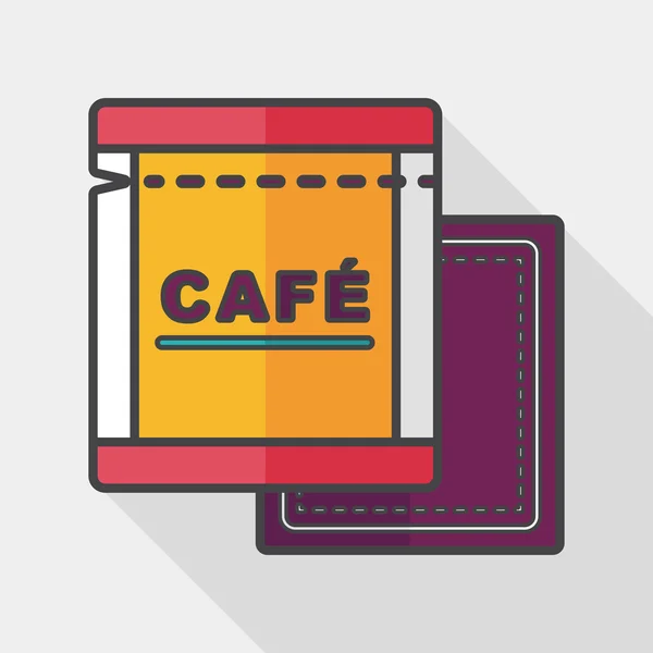 Sac à café icône plate avec ombre longue, eps10 — Image vectorielle