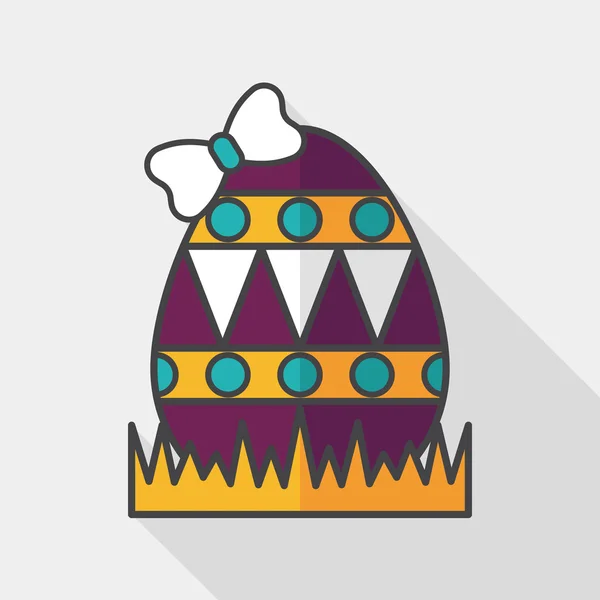 Velikonoční vajíčko ploché ikony s dlouhý stín, eps10 — Stockový vektor