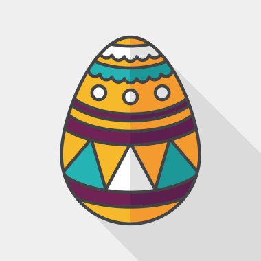 Uzun Gölge, eps10 Paskalya yortusu yumurta düz simgesiyle