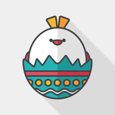 Uzun Gölge, eps10 Paskalya yortusu yumurta düz simgesiyle