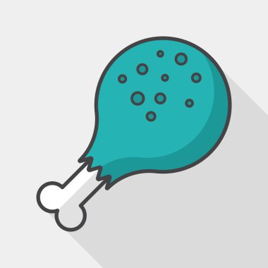 Uzun Gölge, eps10 ile tavuk bacakları düz simgesi