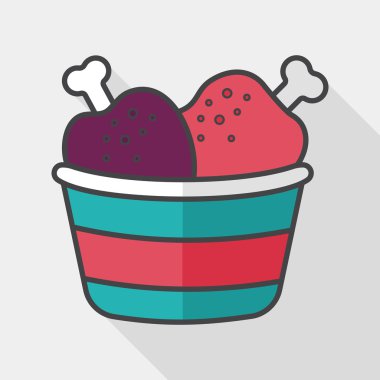 Uzun Gölge, eps10 ile tavuk bacakları düz simgesi