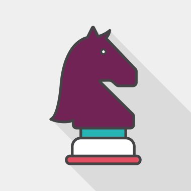 Satranç uzun gölge, eps10 düz simgesiyle