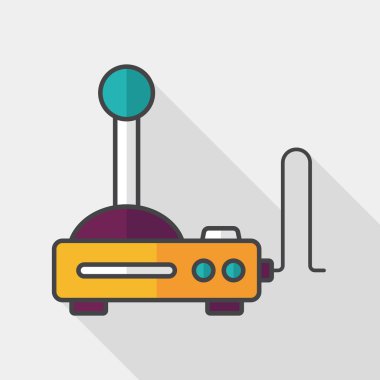 Joystick uzun gölge, eps10 düz simgesiyle