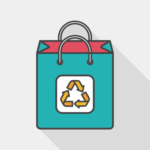 Miljøbeskyttelseskoncept fladt ikon med lang skygge, eps1 – Stock-vektor