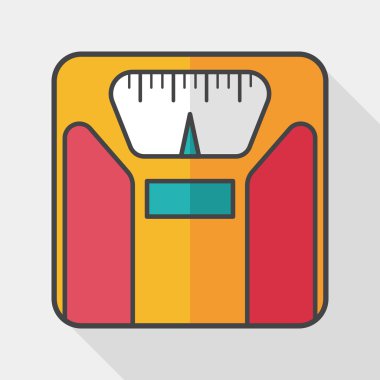 Uzun Gölge, eps10 ile ağırlık ölçek düz simgesi