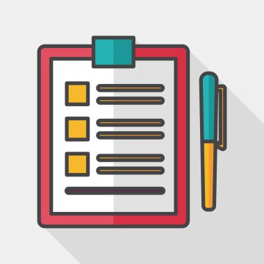 düz pano simge uzun gölge ile