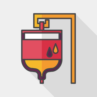 uzun gölge ile IV çanta düz simgesi