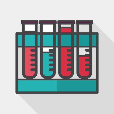 uzun gölge ile tüp düz simgesi