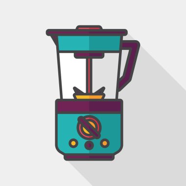 Uzun Gölge, eps10 ile mutfak eşyaları elektrikli meyve sıkacağı düz simgesi