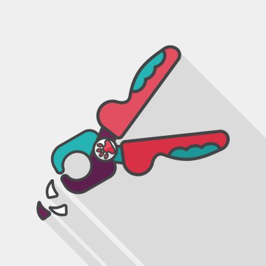 Uzun Gölge, eps10 ile hayvan tırnak makası düz simgesi