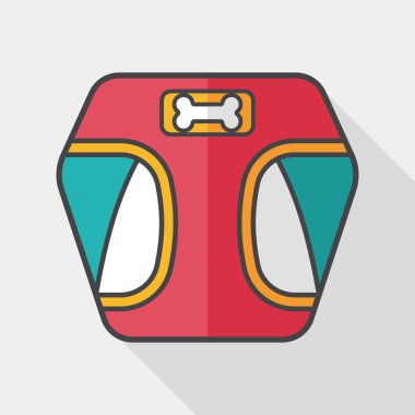 Evde beslenen hayvan giyim uzun gölge, eps10 düz simgesiyle