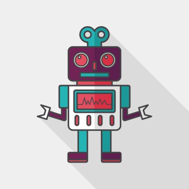 Uzun Gölge, eps10 robot düz simgesiyle