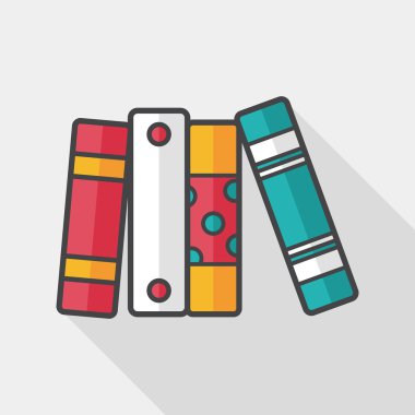 Uzun Gölge, eps10 ile Bookshelf düz simgesi