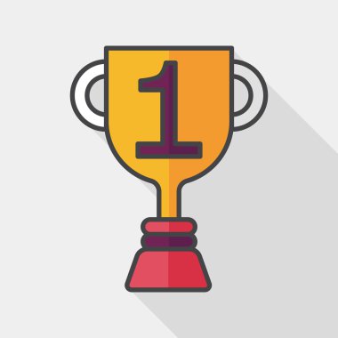 Uzun Gölge, eps10 ile kupa bardak düz simgesi