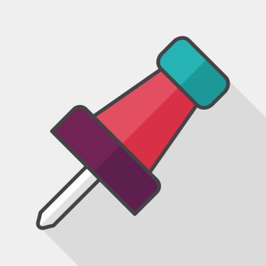 Uzun Gölge, eps10 ile itme PIN düz simgesi