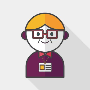 Uzun Gölge, eps10 ile işadamı düz simgesi