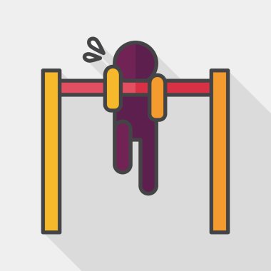 Uzun Gölge, eps10 pull-up düz simgesi