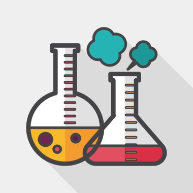 uzun gölge ile tüp düz simgesi