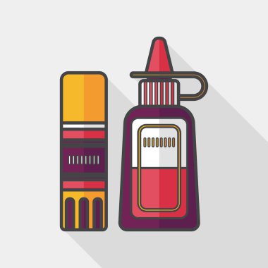 Uzun Gölge, eps10 ile tutkal düz simgesi