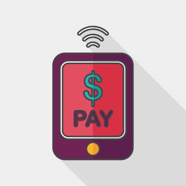 Uzun Gölge, eps10 ile düz simgesi alışveriş online cep telefonu